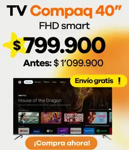 Éxito Tv compaq 40" oferta