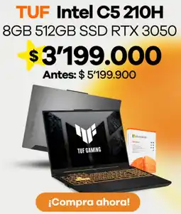 Éxito Tuf intel c5 210h oferta