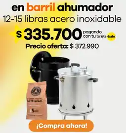 Éxito En barril ahumador 12-15 libras acero inoxidable oferta