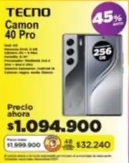 Alkomprar Tecno camon 40 pro oferta