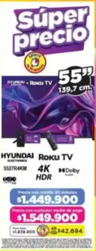 Alkomprar Hyundai roku tv 55" oferta