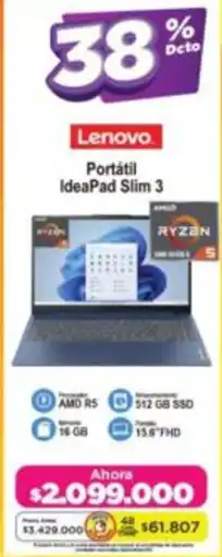 Alkomprar Lenovo portátil ideapad slim 3 oferta