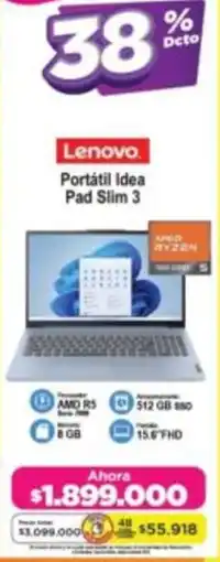 Alkomprar Lenovo portátil idea pad slim 3 oferta