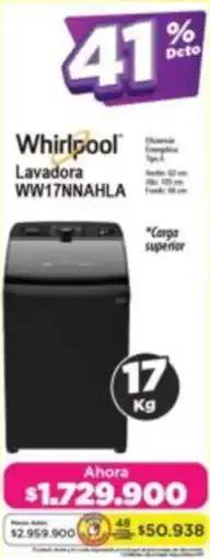 Alkomprar Whirlpool lavadora WW17NNAHLA oferta