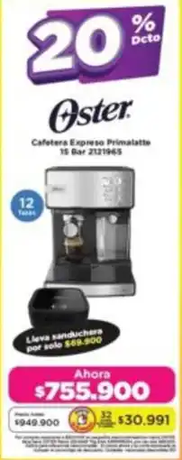 Alkomprar Oster cafetera expreso primalatte oferta