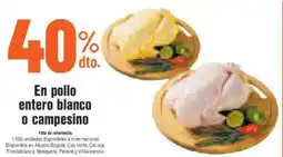 Alkosto En pollo entero blanco o campesino oferta