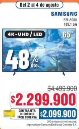 Alkosto Samsung tv 65" oferta