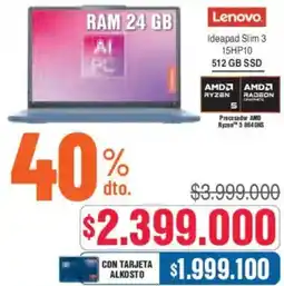 Alkosto Lenovo ideapad slim 3 oferta