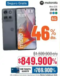 Alkosto Motorola moto G75 oferta