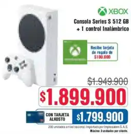 Alkosto Xbox consola series s oferta