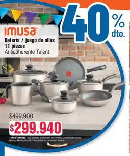 Alkosto Imusa Batería / juego de ollas oferta