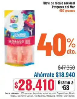 Alkosto Filete de róbalo nacional pesquera del mar oferta