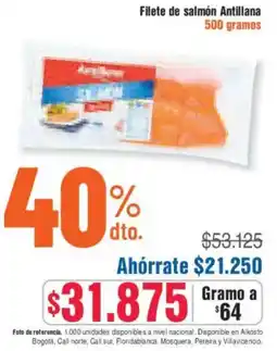 Alkosto Filete de salmón antillana oferta