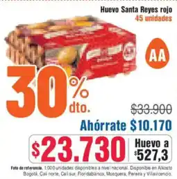 Alkosto Huevo santa reyes rojo oferta