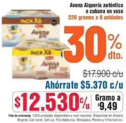 Alkosto Avena alquería auténtica o cubana en vaso oferta