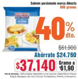 Alkosto Salmón porcionado marca alkosto oferta