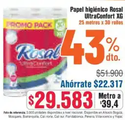 Alkosto Papel higiénico rosal ultraconfort xg oferta