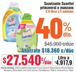 Alkosto Suavizante suavitel primaveral o manzana oferta