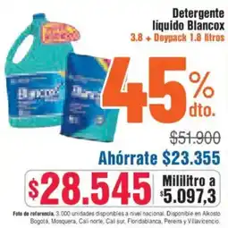 Alkosto Blancox detergente líquido oferta