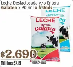 La Gran Colombia Galatea leche deslactosada y/o entera oferta