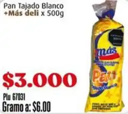 La Gran Colombia +más deli pan tajado blanco oferta