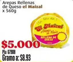 La Gran Colombia El maizal arepas rellenas de queso oferta