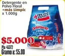 La Gran Colombia +más limpic detergente en polvo floral oferta