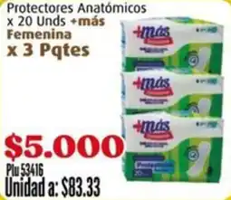 La Gran Colombia +más femenina protectores anatómicos oferta