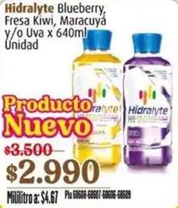 La Gran Colombia Hidralyte blueberry, fresa kiwi, maracuyá y/o uva oferta