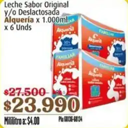 La Gran Colombia Alquería leche sabor original y/o deslactosada oferta