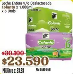 La Gran Colombia Colanta leche entera y/o deslactosada oferta