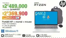 Jumbo Hp portátil + morral + mouse oferta