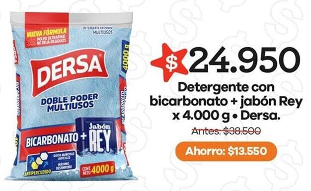 Surtimax Dersa detergente con bicarbonato + jabón rey oferta