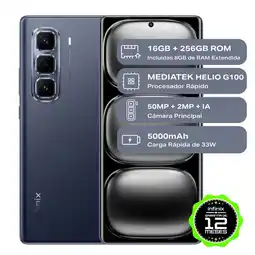 Falabella Celular Hot 50 Pro+ Black 4G | 256GB |8GB RAM oferta