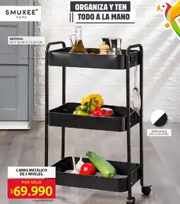 Ara Smukee carro metálico de 3 niveles oferta