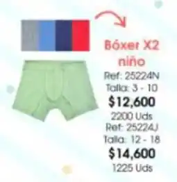 Almacenes Only Bóxer x2 niño oferta