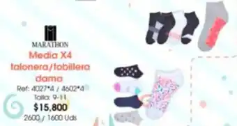 Almacenes Only Marathon media x4 talonera/tobillera dama oferta