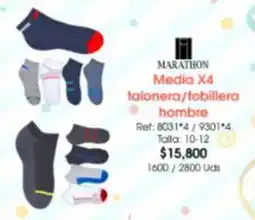 Almacenes Only Marathon media x4 talonera/tobillera hombre oferta