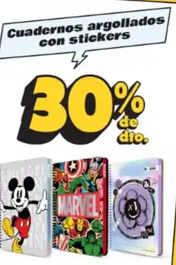 Panamericana Cuadernos argollados con stickers oferta