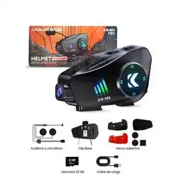 Falabella Intercomunicador Con Camara Moto Inalambrico Bluetooth KR-M3+ MICRO SD oferta