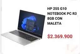 Claro HP 255 G10 Notebook PC R3 8GB con maleta oferta