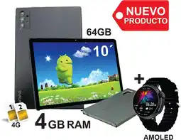 Falabella Tablet 10 Pulgadas 4GB RAM Doble Sim Card 64GB + Reloj Amoled oferta