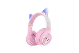 Falabella Audífonos Diadema Bluetooth Figura Gatito AKZ-02 Rosado oferta