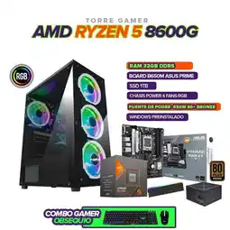Falabella PC GAMER RYZEN 5 8600G / RAM DDR5 32GB / SSD 1TB / CHASIS 4FANS / 650W 80+ oferta