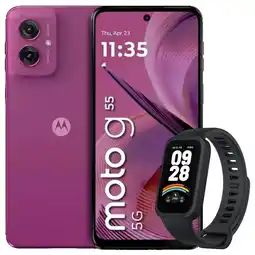 Falabella Celular Moto G55 5G 256GB /8GB Pink + Band 9 Active Blk oferta