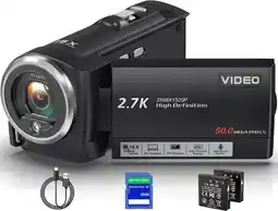 Falabella Cámara de video 27K 50MP 16X Zoom digital Vlogging 32GB dos baterías oferta