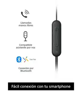 Falabella Audífonos Inalámbricos Bluetooth WI-C100 Negro 25 HORAS oferta