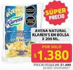 Ara Klaren's avena natural en bolsa oferta