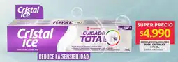 Ara Cristal ice crema dental cuidado total oferta