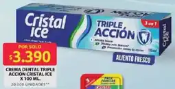 Ara Cristal ice crema dental triple acción oferta